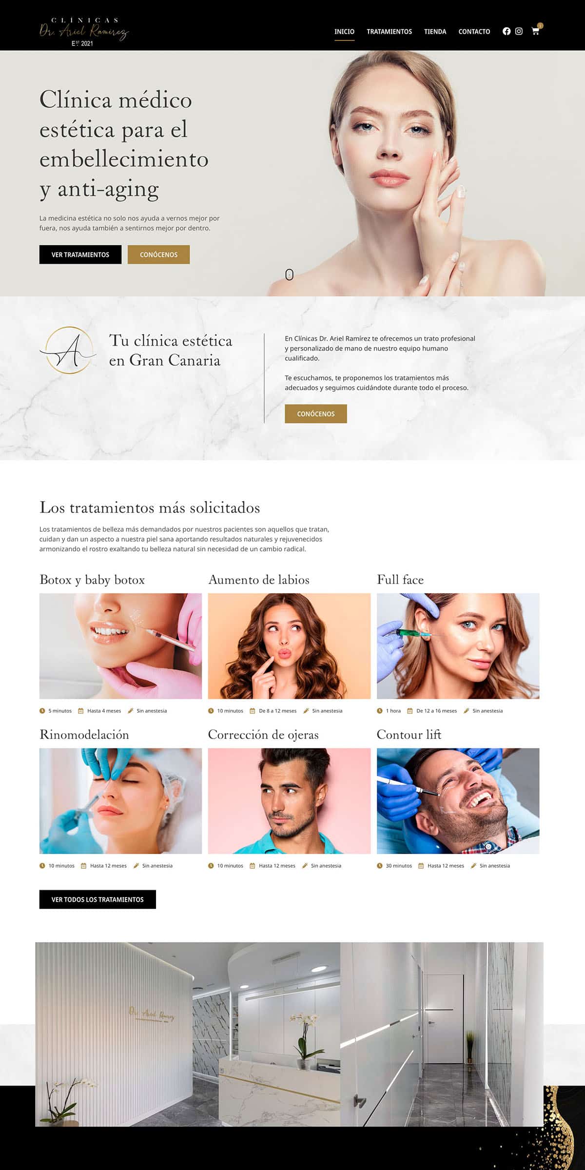 diseño web de la página web de clínica dr. Ariel Ramirez